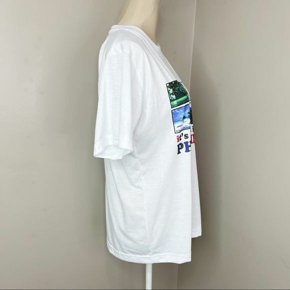 NWT Kamisa by Kultura White t shirt philippines print Small Unisex - Picture 6 of 9